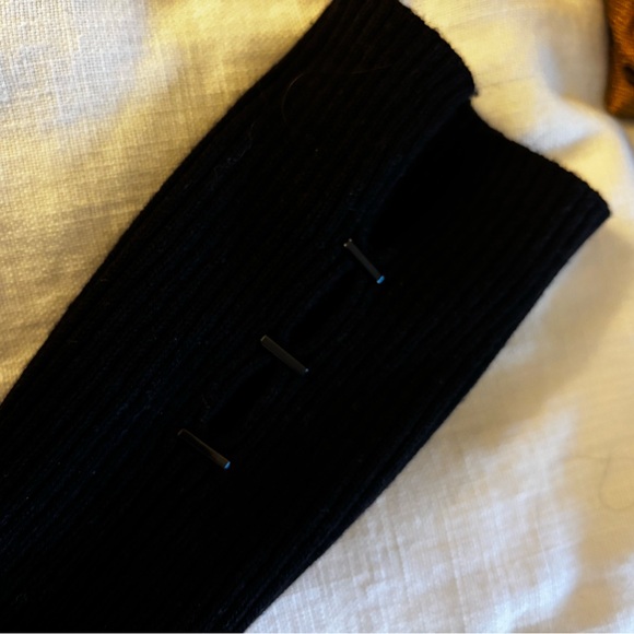 WHBM White House Black Market Long Black Cardigan Sweater Wool Blend S Small TTS - Picture 12 of 14